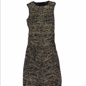 Halston Heritage Gold and Black Dress Size Small
